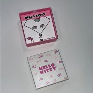 Hello Kitty Silver Plated Jewelry Set